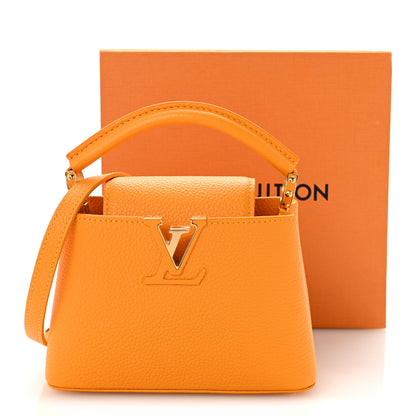 Louis Vuitton Taurillon Mini Capucines Sunbeam Yellow 11 of 11