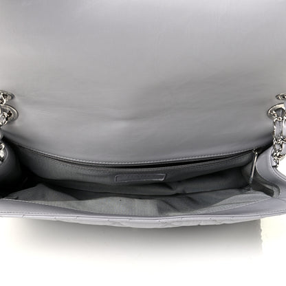 Chanel Crumpled Calfskin Large Chain All Over Flap Grey 4 of 5