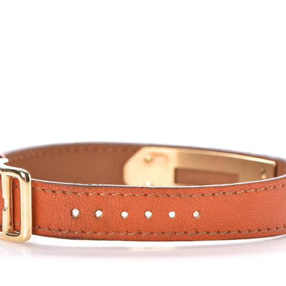 Hermes Stainless Steel Swift 20mm Kelly Cadena Quartz Watch Orange 6 of 10