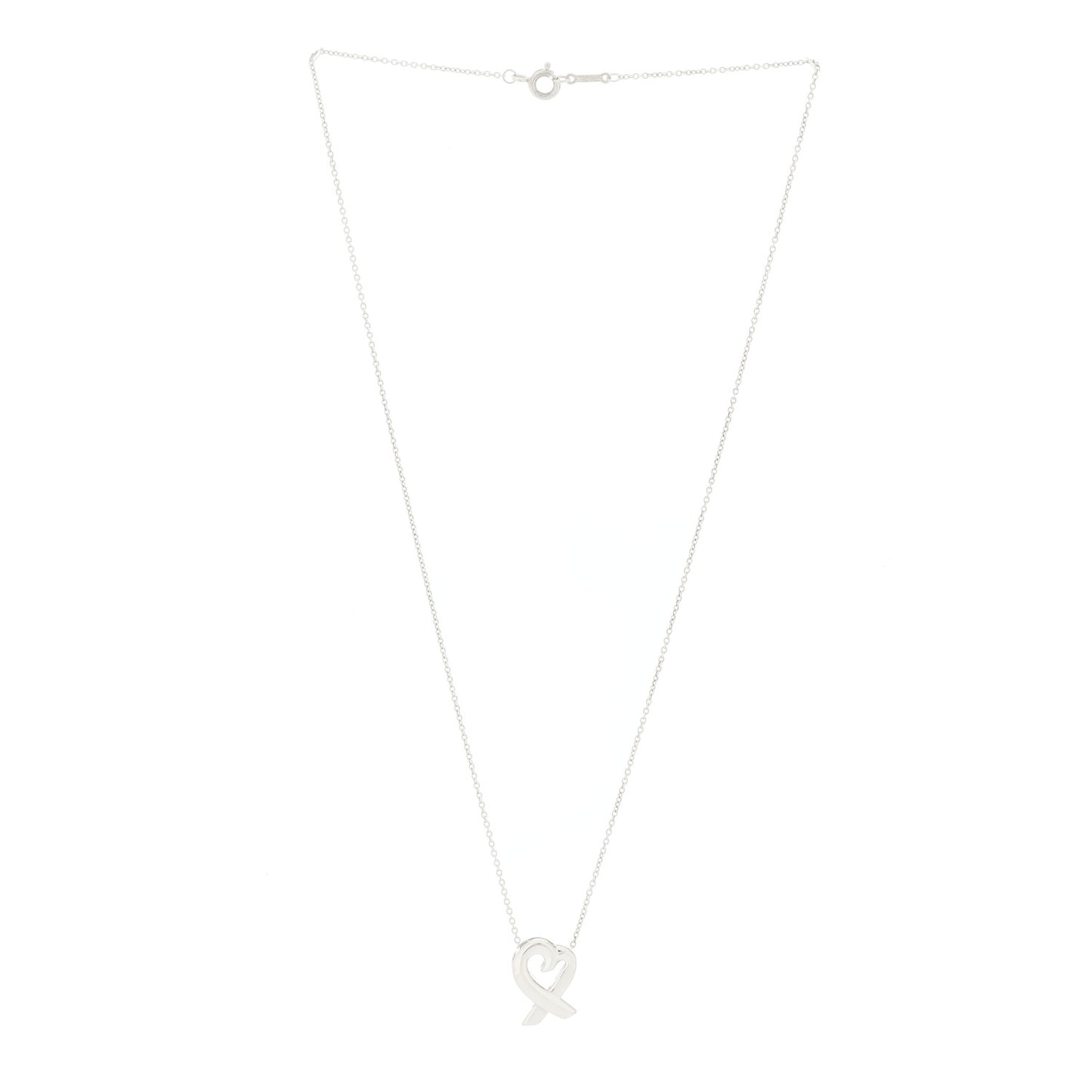 Sterling Silver Paloma Picasso Loving Heart Pendant Necklace