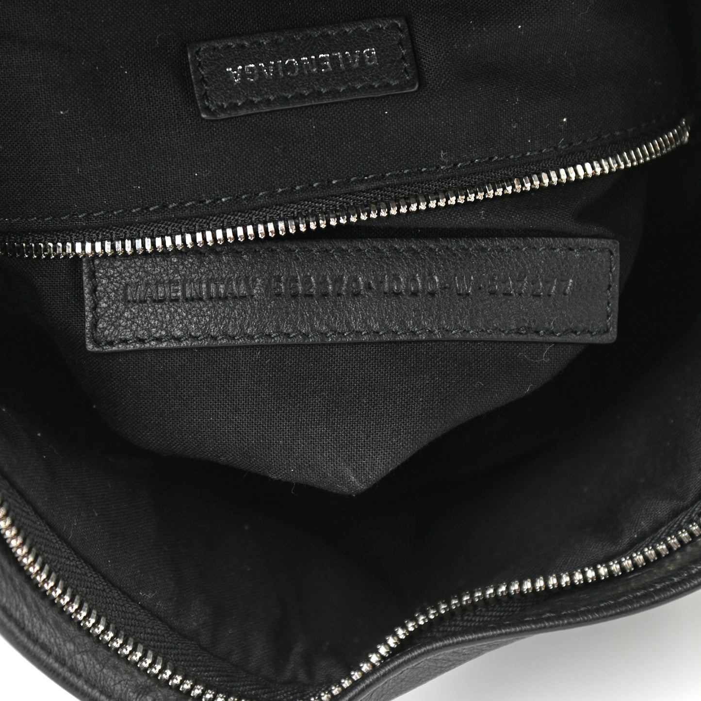 Smooth Calfskin Logo Small Everyday Backpack Black White