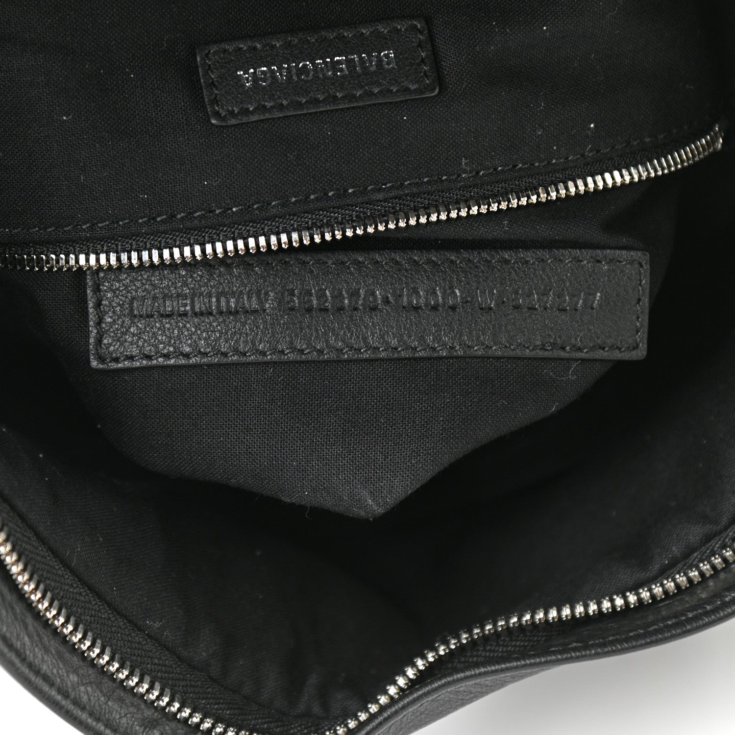 Balenciaga Smooth Calfskin Logo Small Everyday Backpack Black White 7 of 10