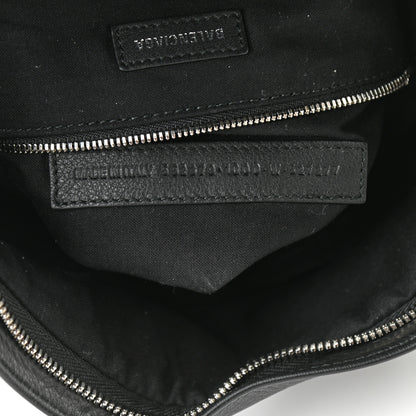 Balenciaga Smooth Calfskin Logo Small Everyday Backpack Black White 7 of 10