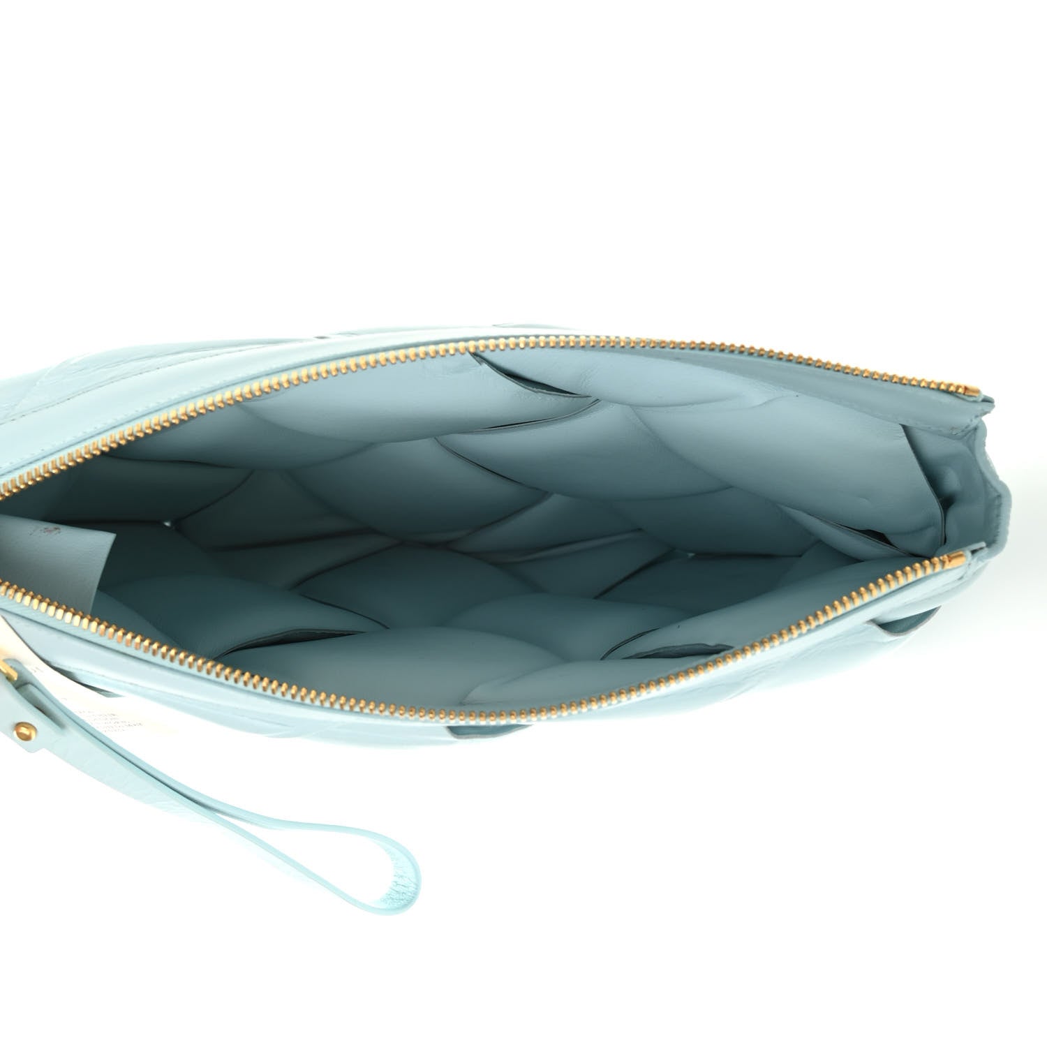 Bottega Veneta Paper Calfskin Maxi Intrecciato Padded Pouch Clutch Spearmint 5 of 10