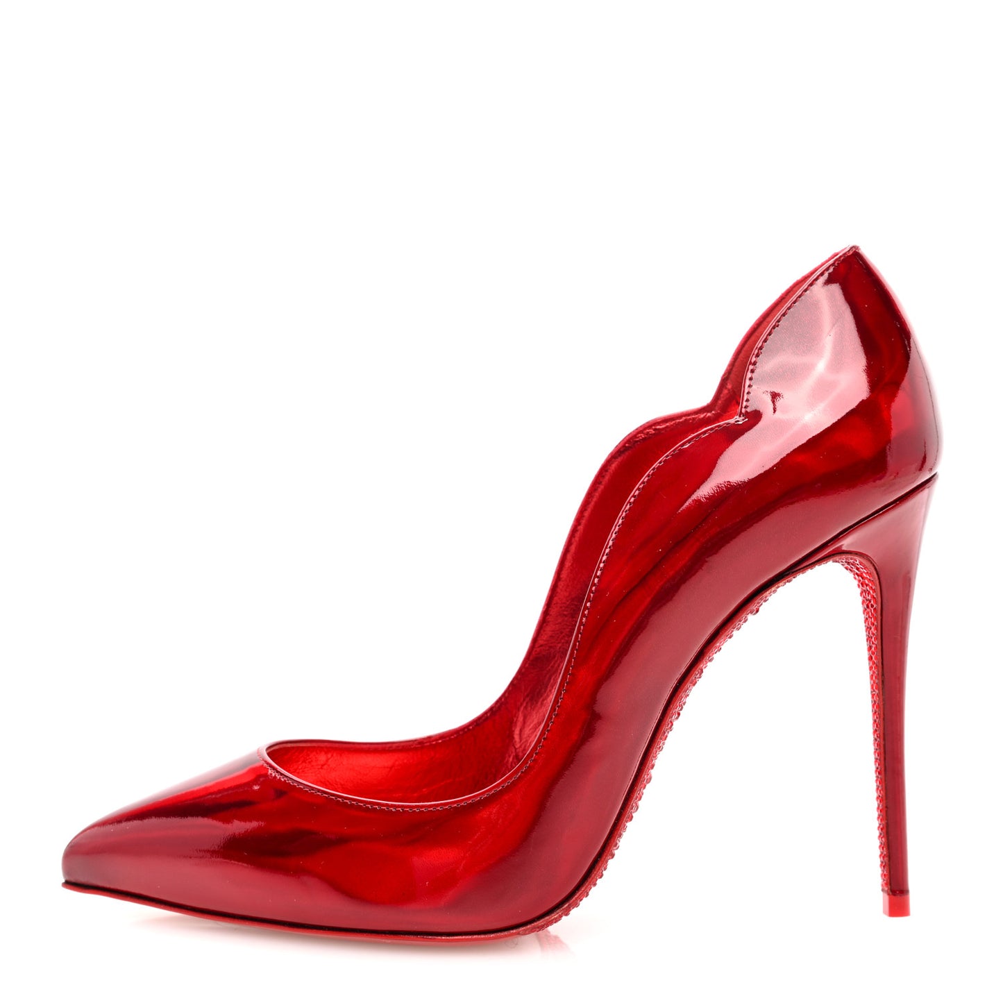 Metallic Patent Psychic Crystal Strass Hot Chick Pumps 38 Loubi