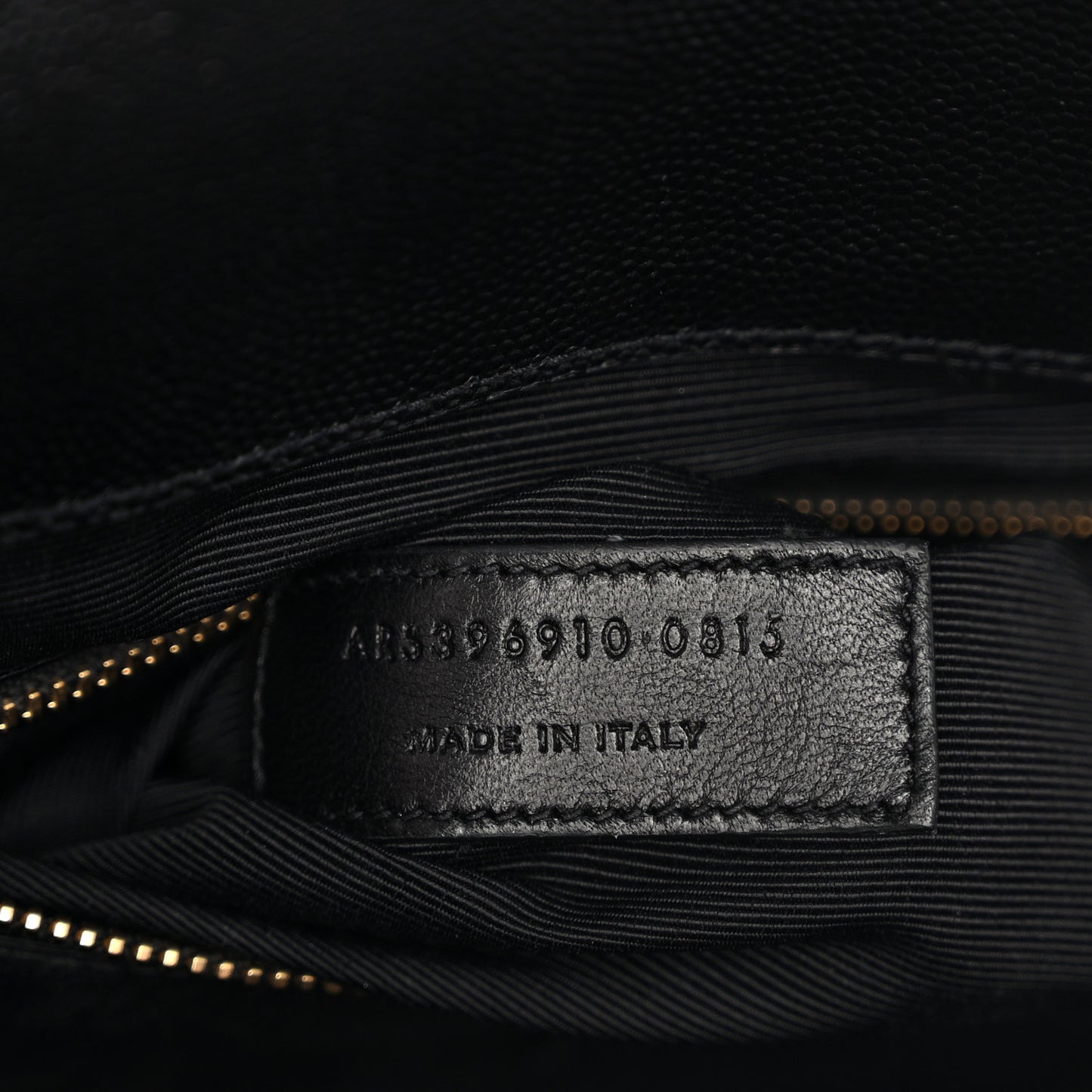 Grain De Poudre Matelasse Chevron Large Monogram Satchel Black