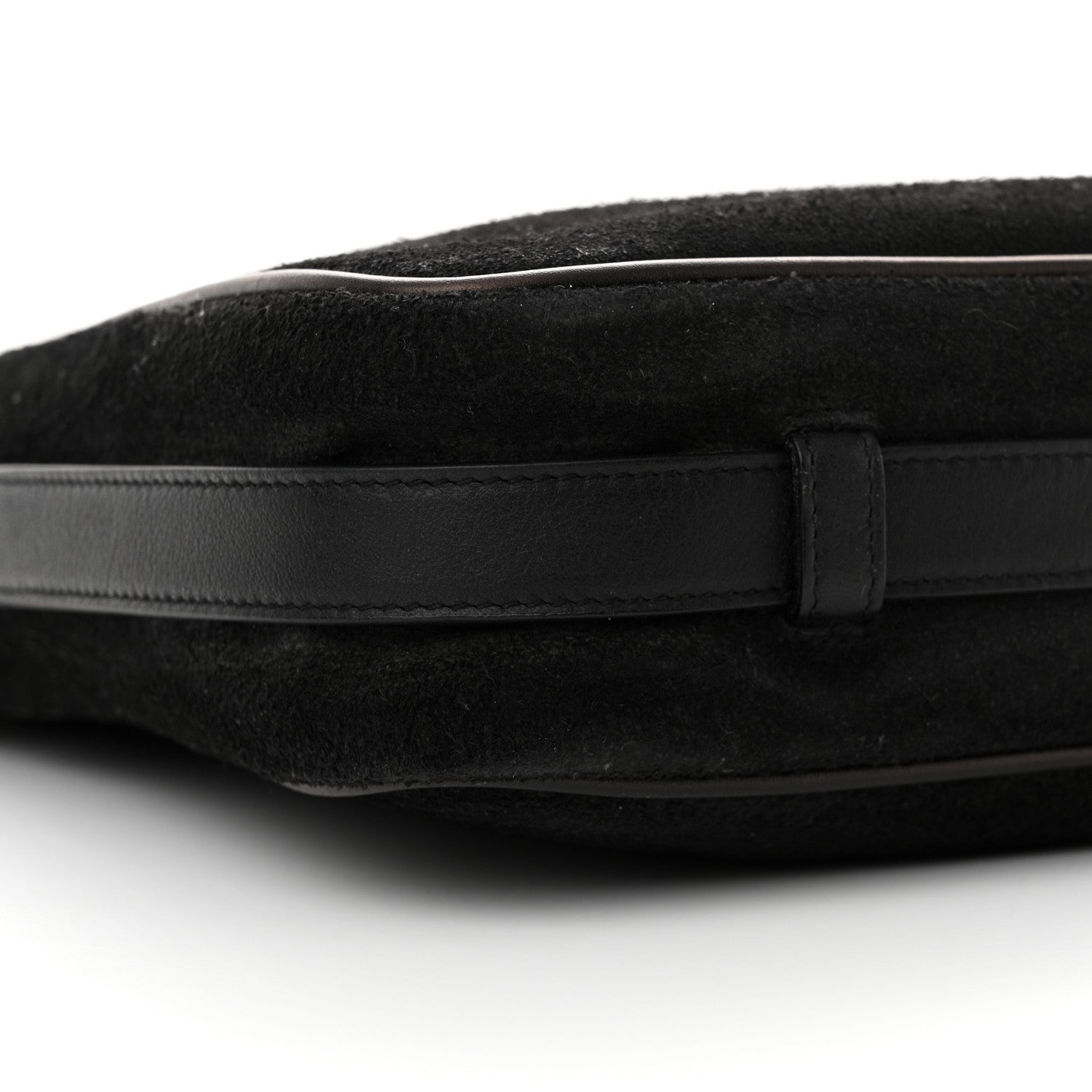 Saint Laurent Suede Flat Messenger Bag Black 9 of 15