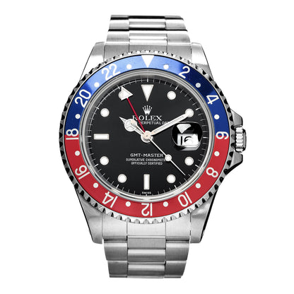 Rolex Stainless Steel 40mm Oyster Perpetual Date GMT Master Ⅱ Pepsi Watch 16710 1 of 7