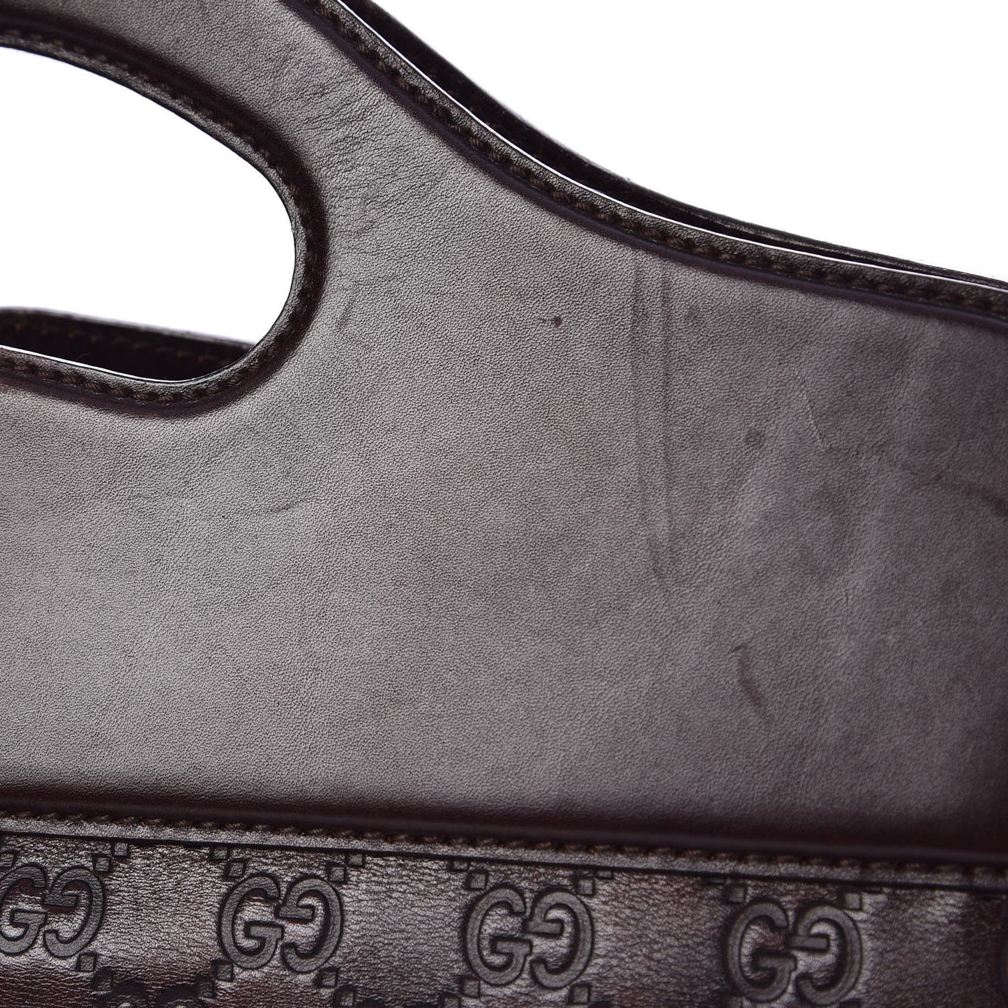 Guccissima Medium Punch Top Handle Tote Brown