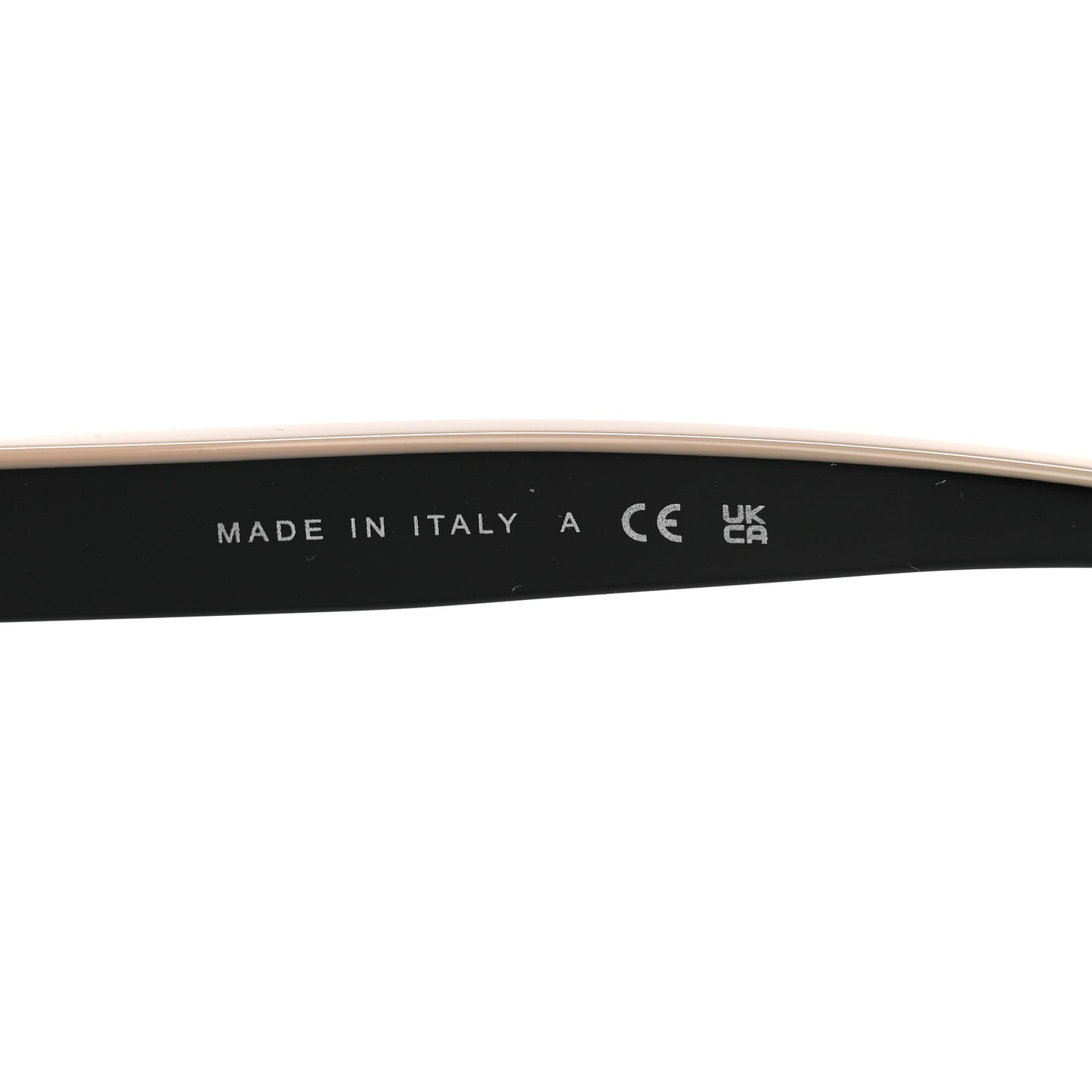 Acetate Logo Square Sunglasses 5417 Black Beige