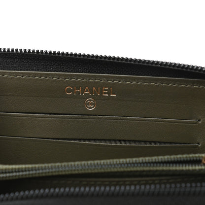 Chanel Caviar Quilted Small Boy Zip Around Wallet Black 6 of 8