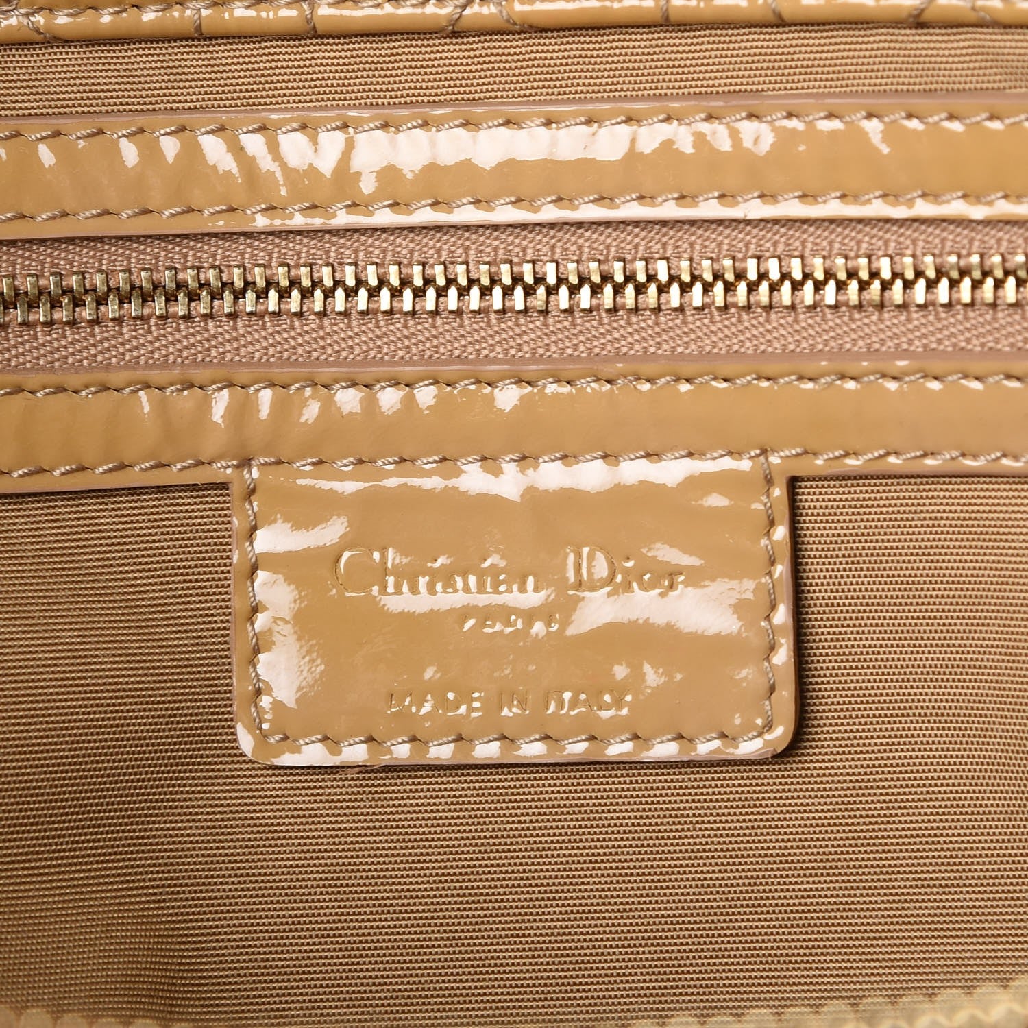 Christian Dior Patent Cannage Large Dior Soft Shopping Tote Beige 7 of 19