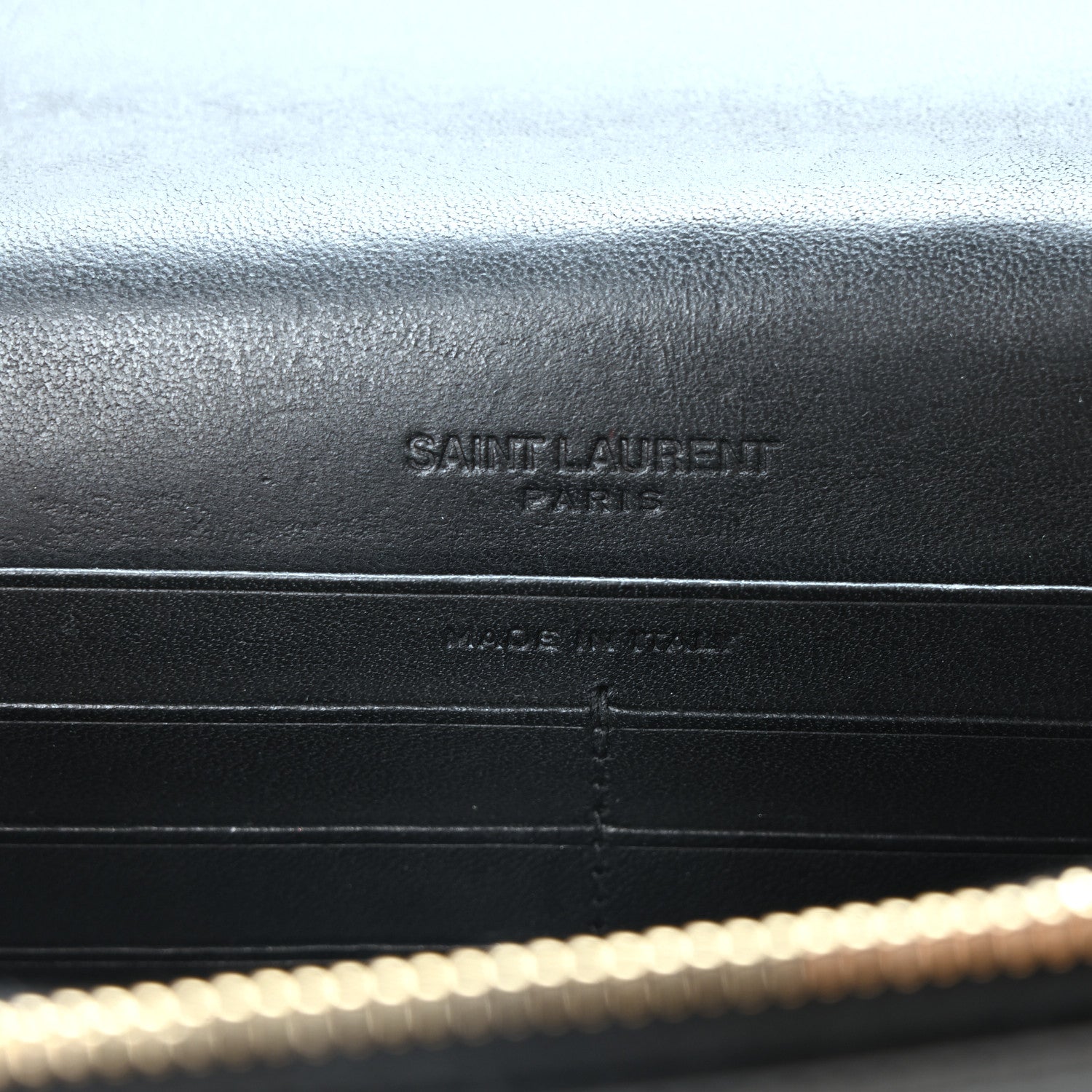 Saint Laurent Pony Hair Leopard Print Classic Monogram Kate Tassel Chain Wallet Black 6 of 10