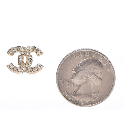 Chanel Pearl CC Earrings Gold 2 of 6