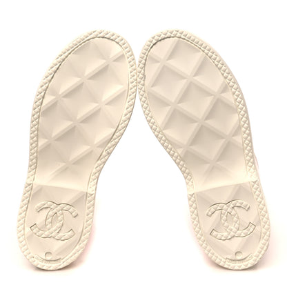 Chanel Caoutchouk CC High Boots 40 Light Pink White 6 of 9