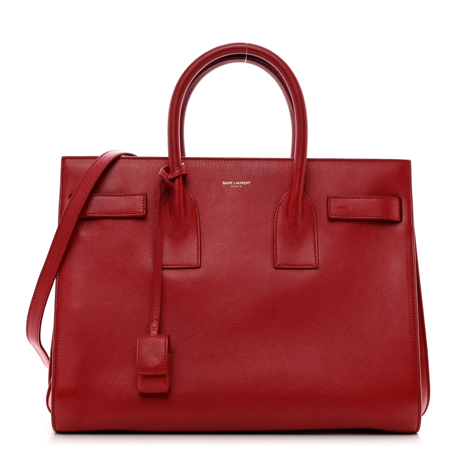 Saint Laurent Calfskin Small Sac De Jour Lipstick Red 1 of 12