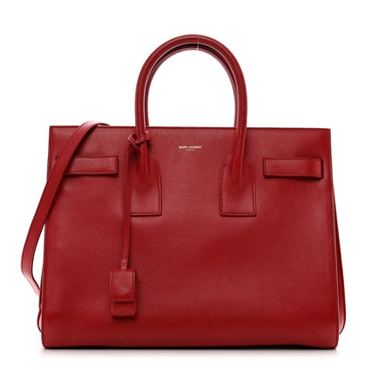 Saint Laurent Calfskin Small Sac De Jour Lipstick Red 1 of 12