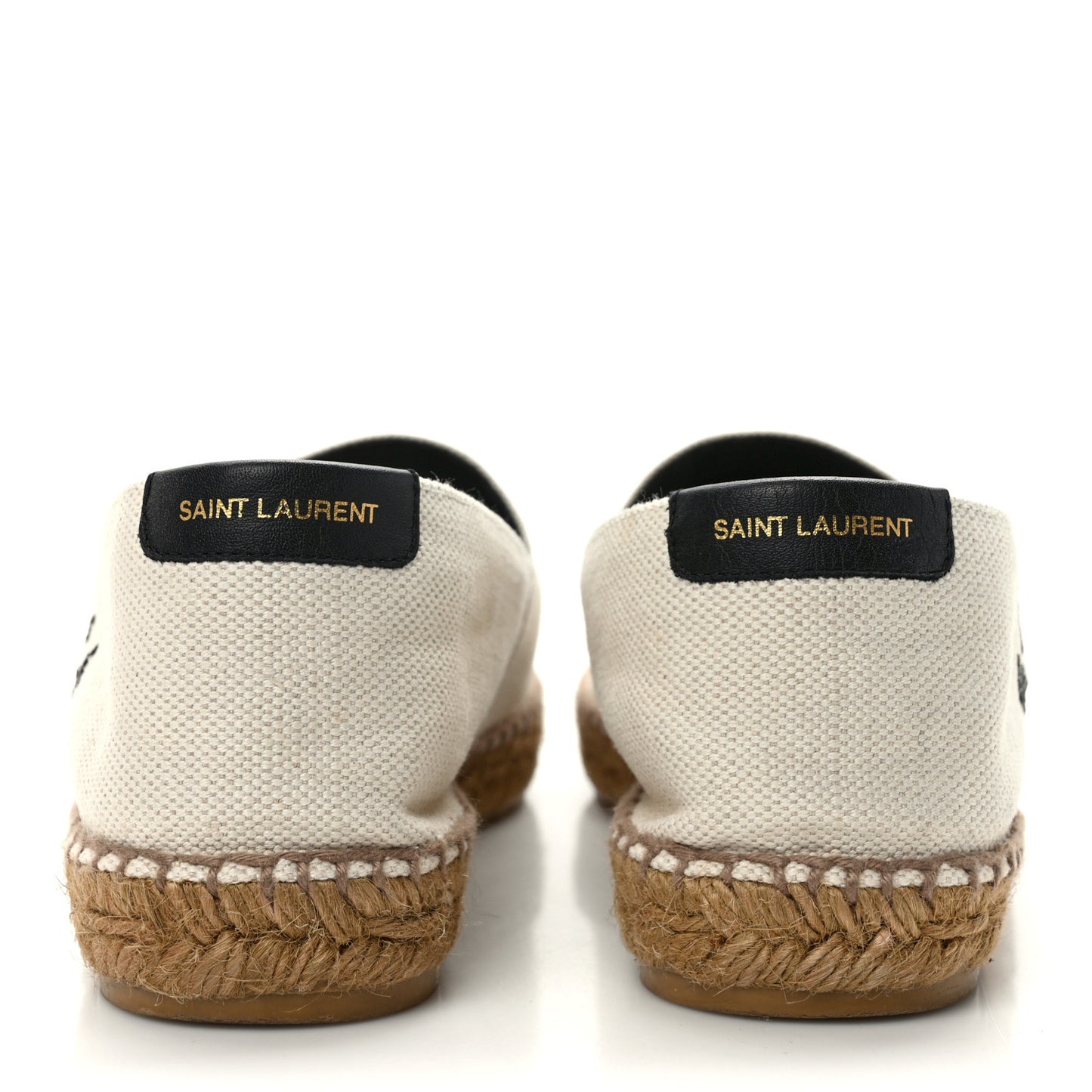 Canvas Nappa Elba Light Logo Embroidered Espadrilles 38.5 Ecru