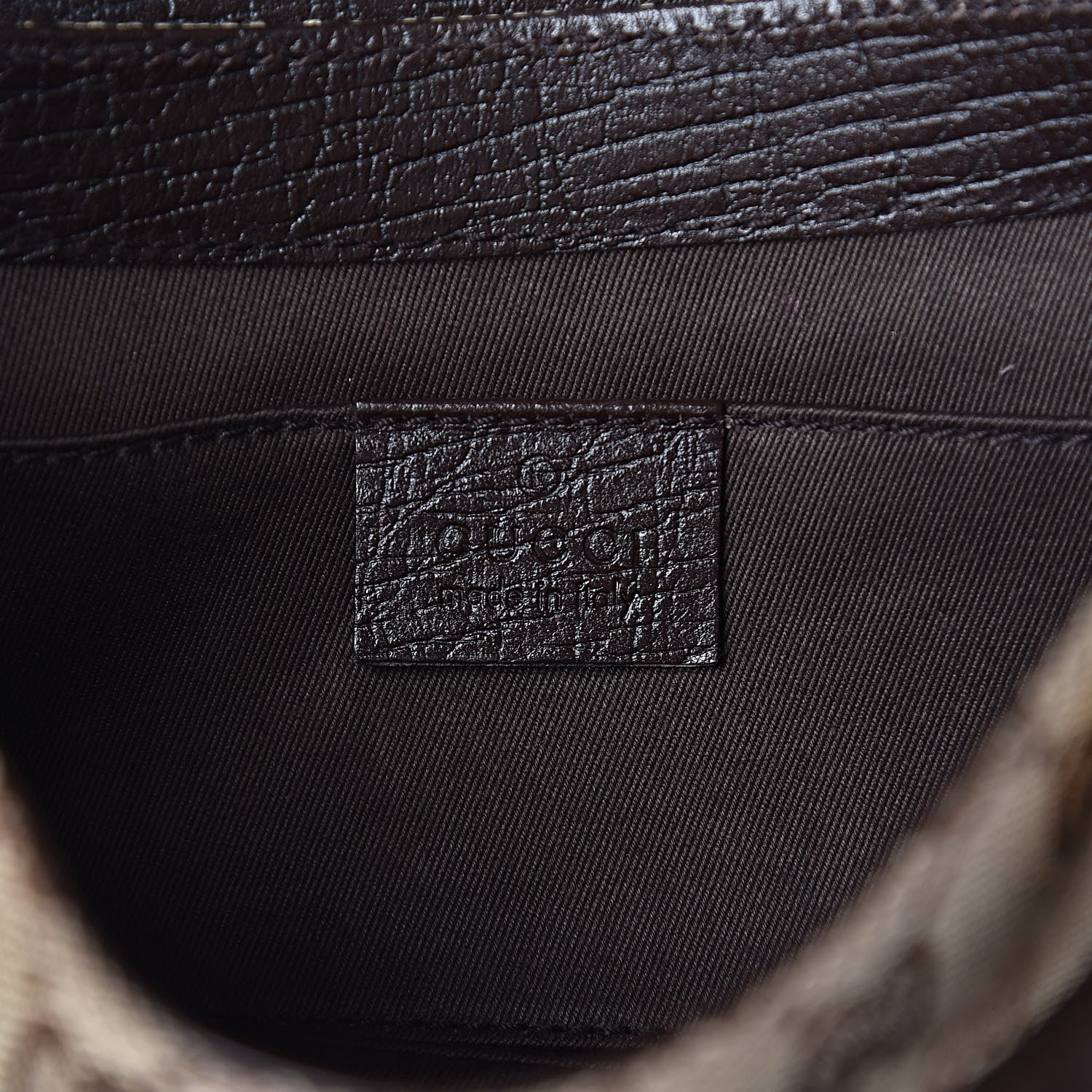 Gucci Monogram Horsebit Clutch Dark Brown 6 of 12