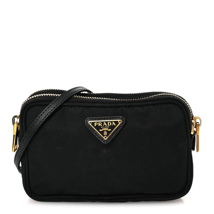 Prada Nylon Saffiano Double Zip Camera Bag Black 1 of 15