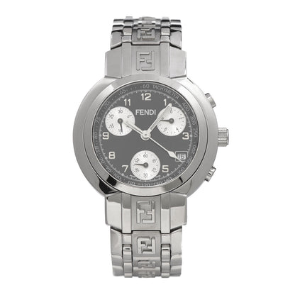 Fendi Stainless Steel 32mm Zucca Chronograph Quartz Watch Black 1 of 6