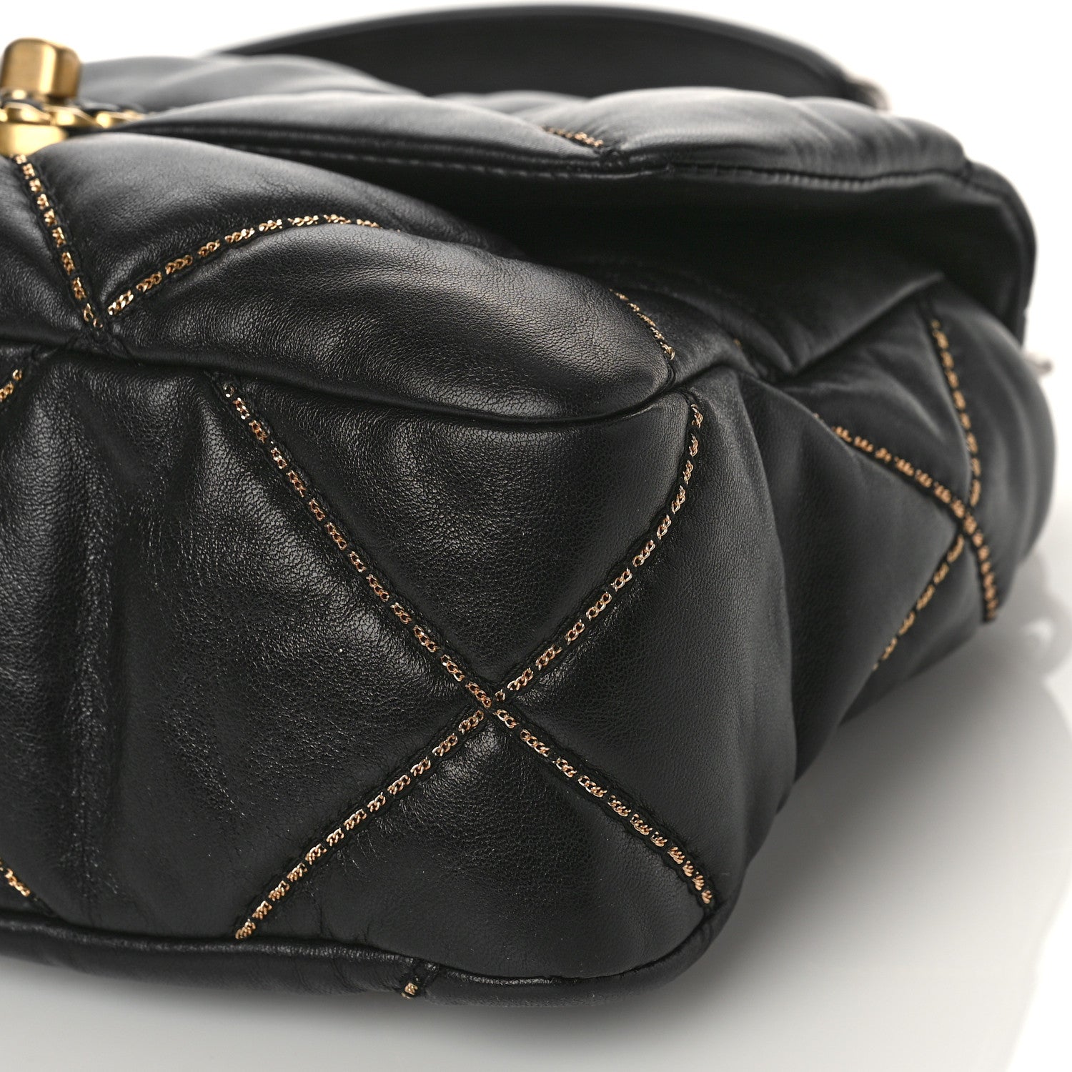 Chanel Lambskin Chain Quilted Medium Chanel 19 Flap Black 9 of 9