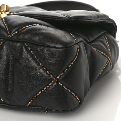 Chanel Lambskin Chain Quilted Medium Chanel 19 Flap Black 9 of 9