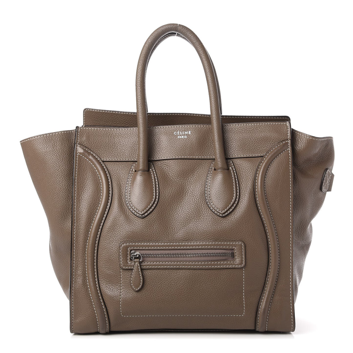 Drummed Calfskin Mini Luggage Souris