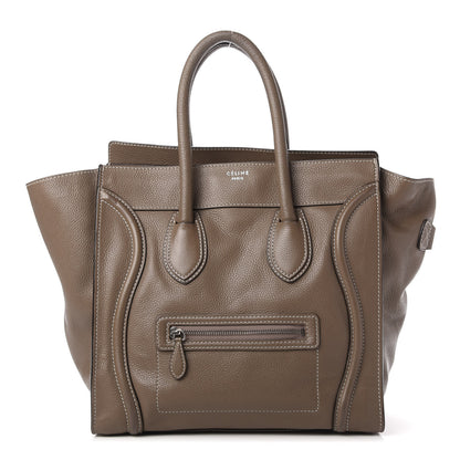 Celine Drummed Calfskin Mini Luggage Souris 1 of 11