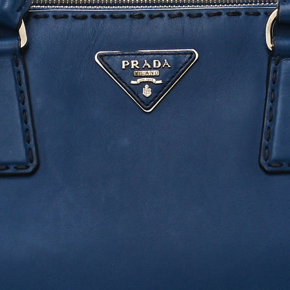 Prada City Calf Hand Stitched Medium Galleria Double Zip Tote Bleuette 8 of 10