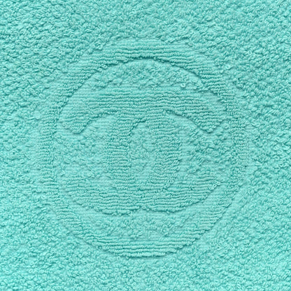 Chanel Terry Cotton CC Beach Tote Turquoise 10 of 16