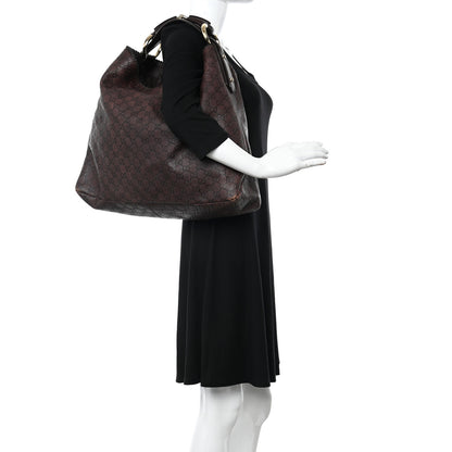 Gucci Guccissima Large Horsebit Chain Hobo Chocolate 2 of 11