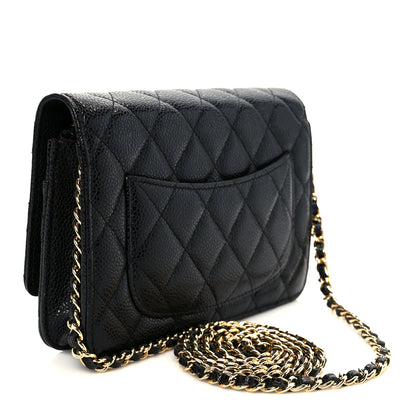 Chanel Caviar Quilted Wallet on Chain WOC Black 3 of 12