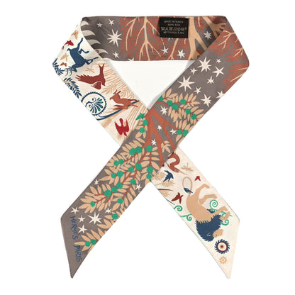 Hermes Silk Le Charme D Orphee Twilly Etoupe Creme Vert 1 of 3