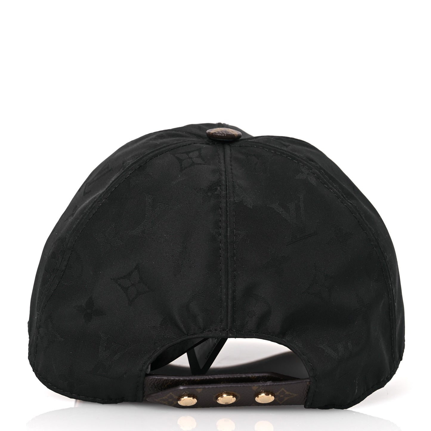 Polyester Silk Monogram LV Get Ready Cap L Black