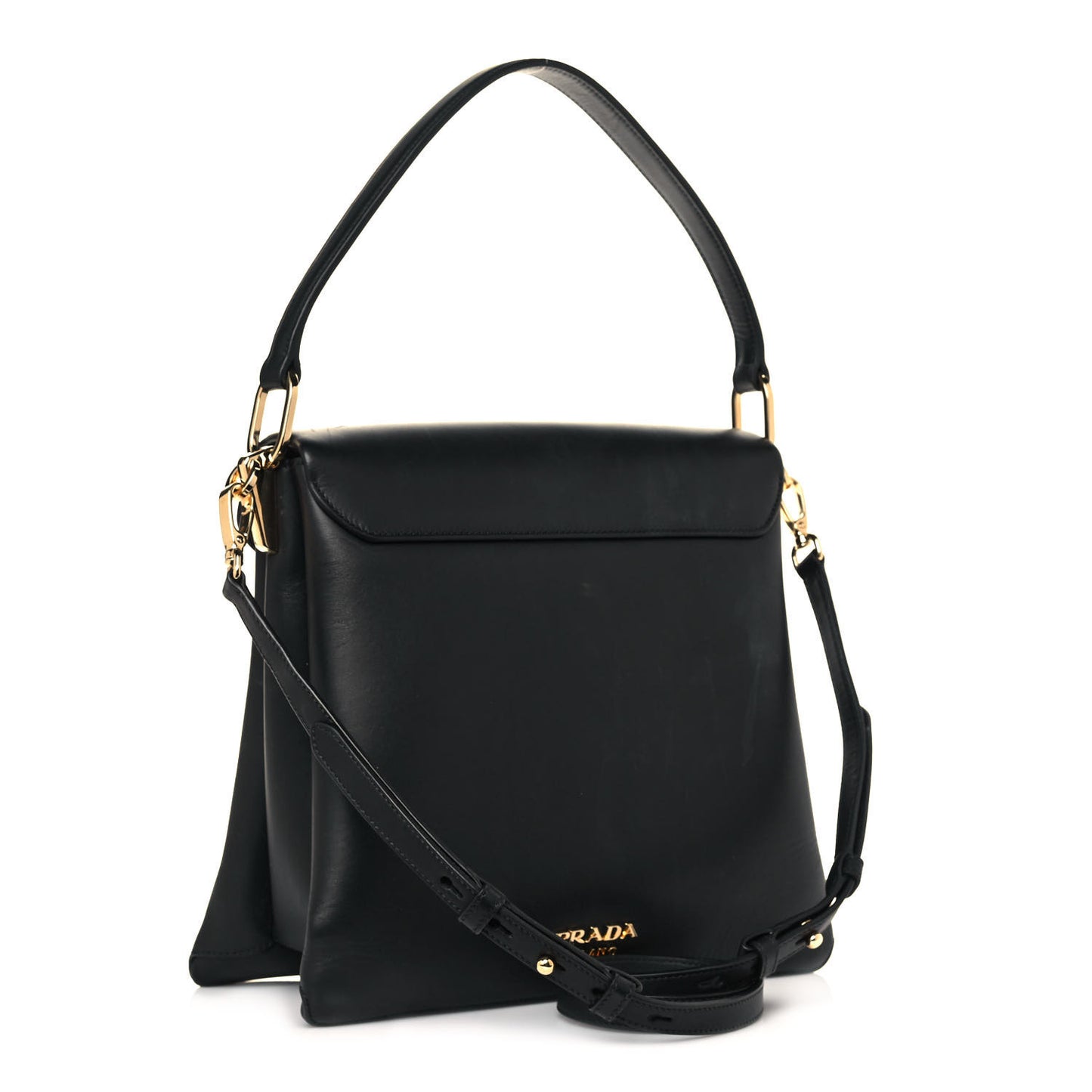 New Calfskin Medium Ingrid Top Handle Bag Black