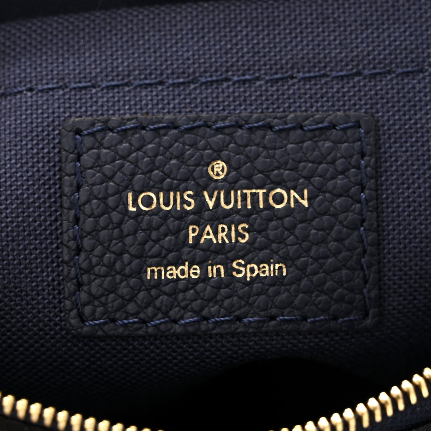 LOUIS VUITTON Monogram Pallas Clutch Blue Marine