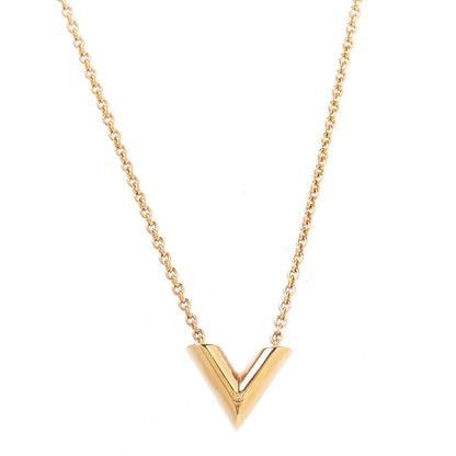 Louis Vuitton Essential V Necklace Gold 1 of 8