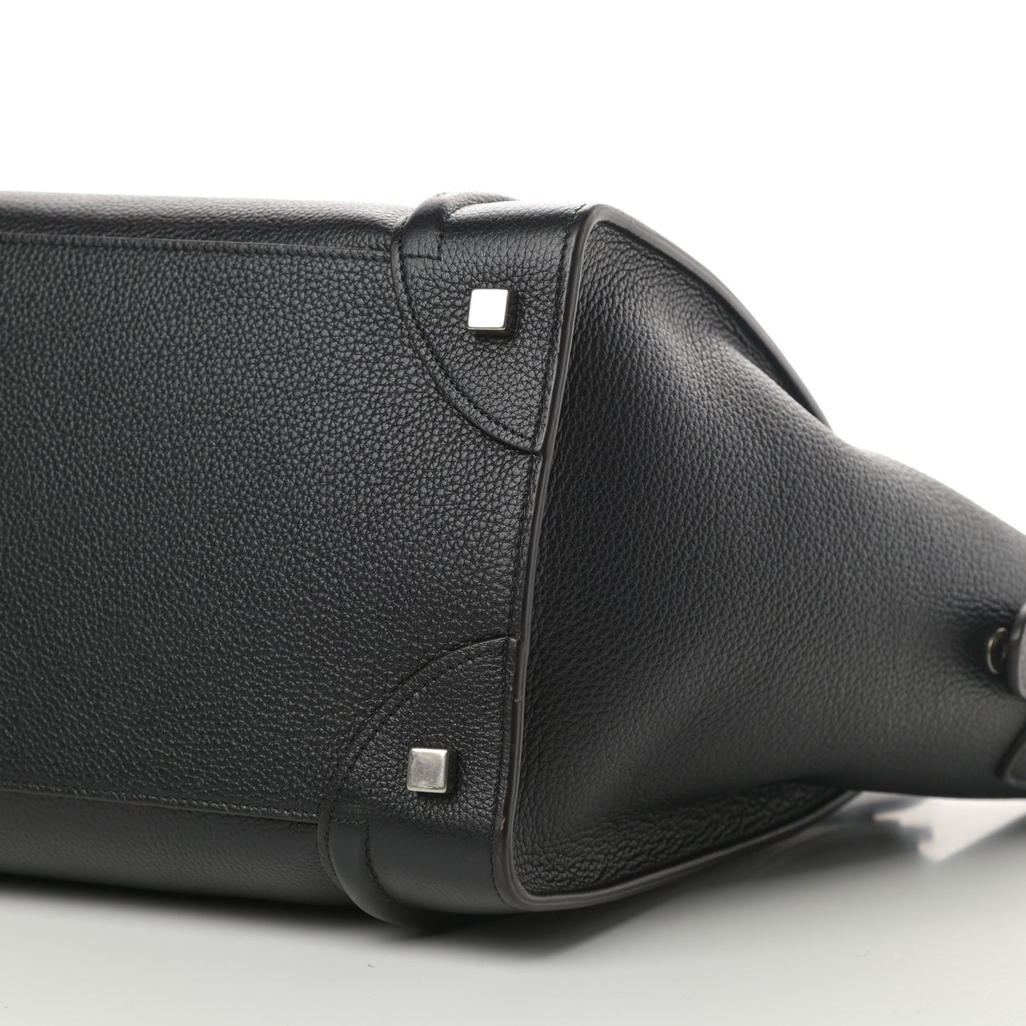 Drummed Calfskin Mini Luggage Black