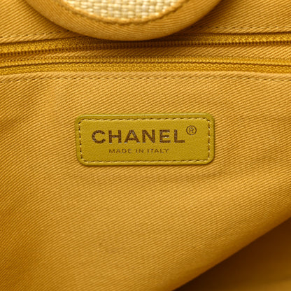 Chanel Woven Straw Raffia Medium Deauville Tote Yellow 6 of 16