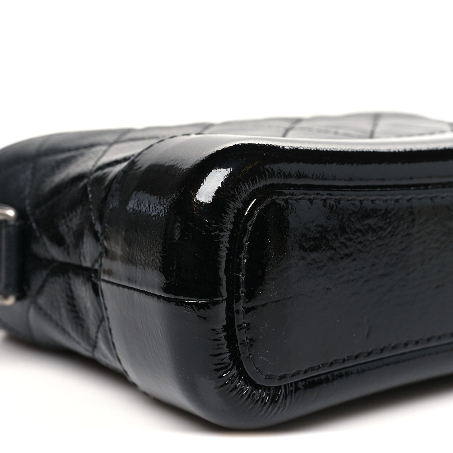 Chanel Patent Goatskin Quilted Small Gabrielle Hobo Black 9 of 12
