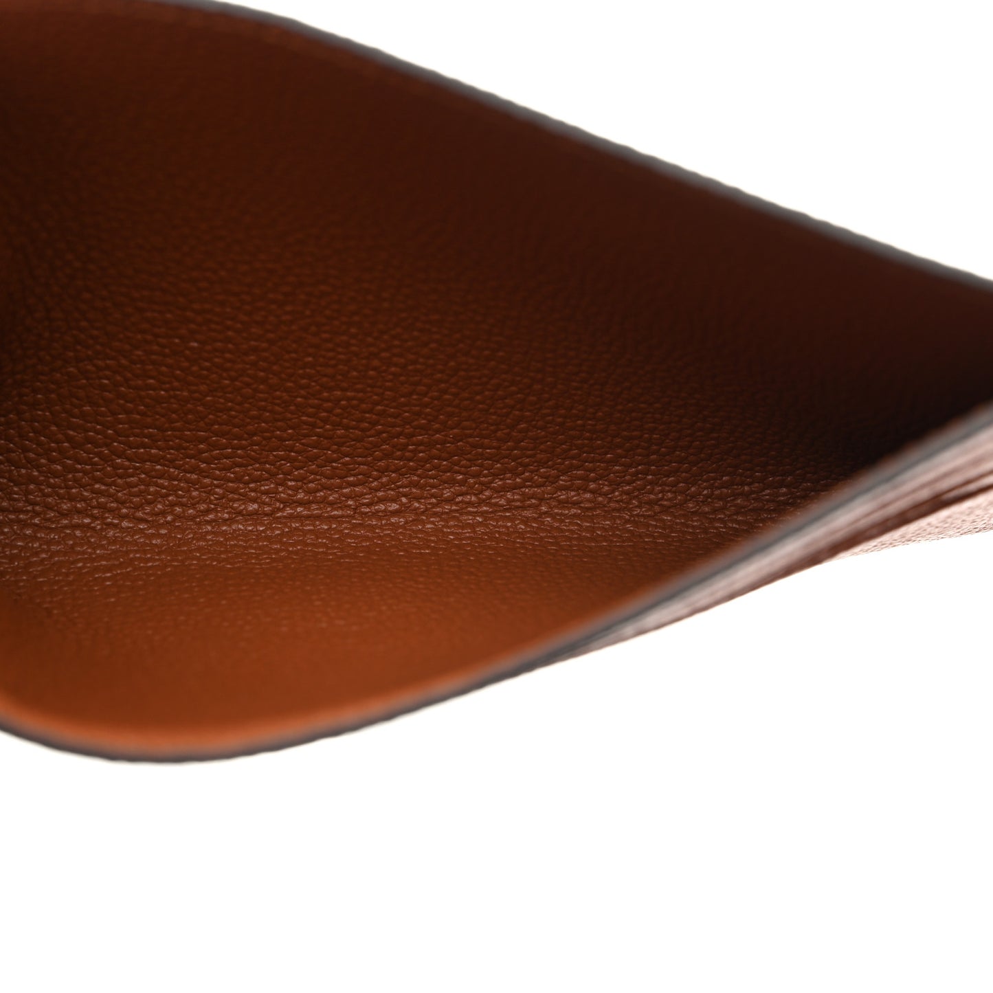 Calfskin Felicie Chain Wallet Card Holder Insert Cognac