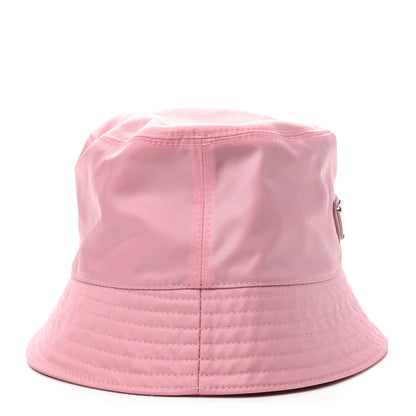 Prada Re-Nylon Metal Triangle Logo Womens Bucket Hat M Rosa 5 of 7