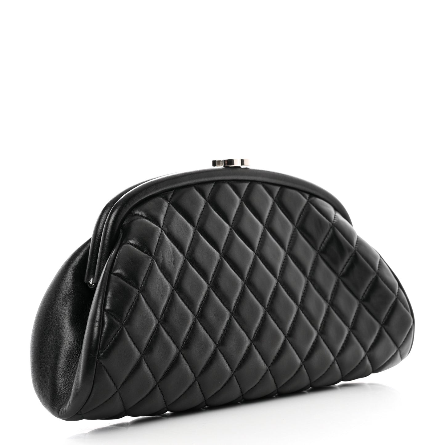 Lambskin Quilted Timeless Clutch Black