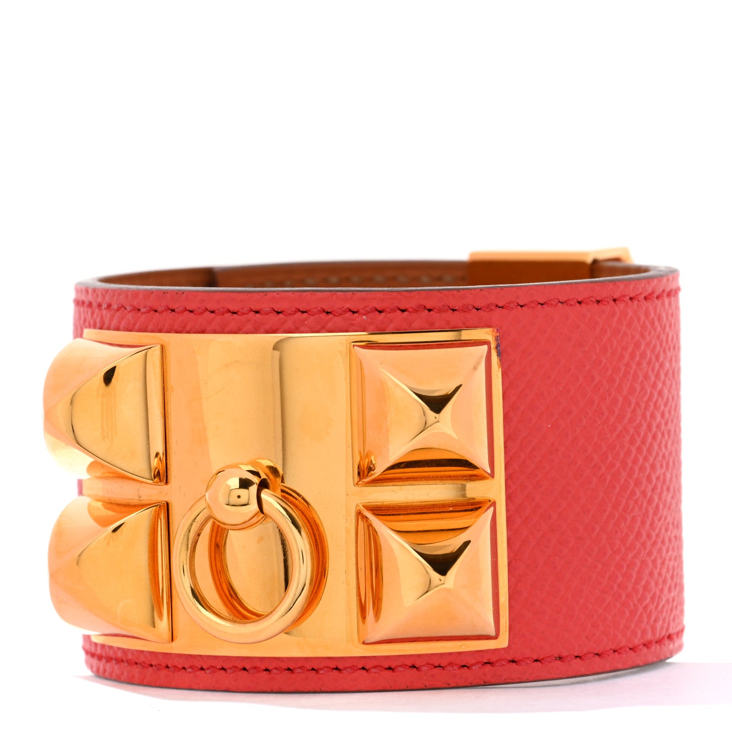 Hermes Epsom Collier de Chien CDC Bracelet S Rose Jaipur 1 of 6