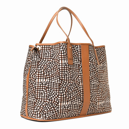 MCM Visetos Large Liz Reversible Shopper Tote Cognac 4 of 10