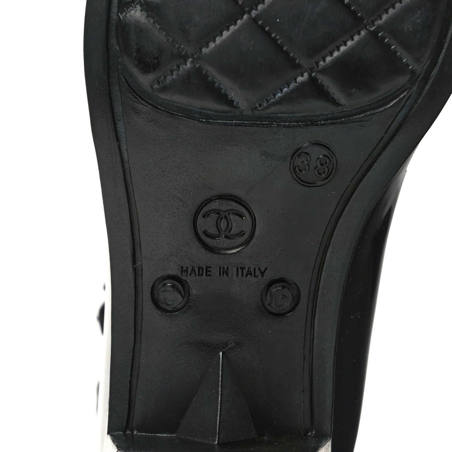 Rubber Camellia Rain Boots 38 Black