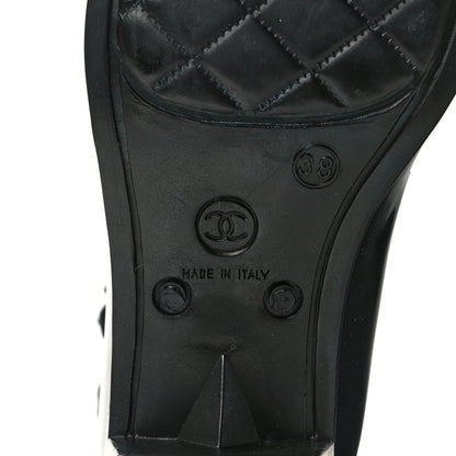 Chanel Rubber Camellia Rain Boots 38 Black 6 of 8
