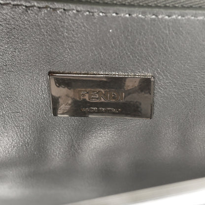 Fendi PVC Vitello Catalan Mirror Sequin FF Medium Peekaboo Iconic Satchel Argento 5 of 8