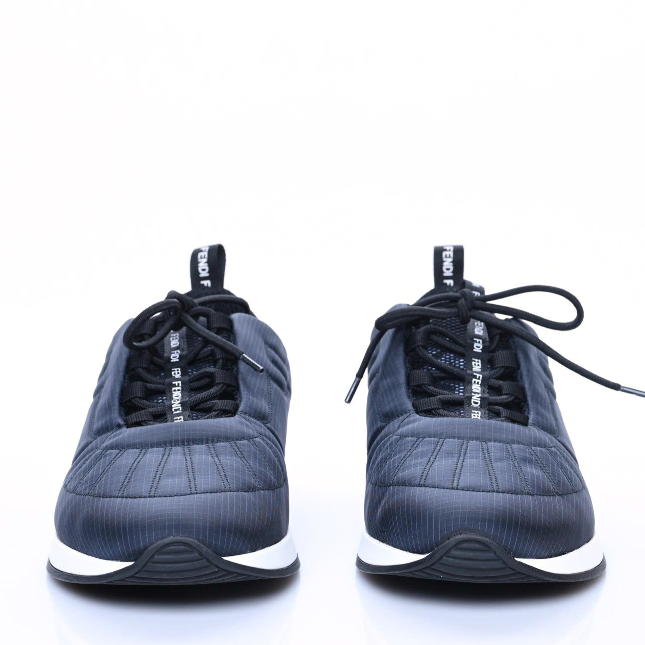 Fendi Nylon Womens FFreedom Sneakers Blue Scuro 41 Navy Blue White 3 of 9